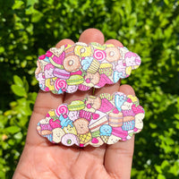 Adorable ice cream scalloped snap clips!