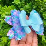 Gorgeous sparkly mermaid scale bows!