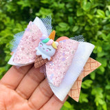 Adorable ice cream bows with unicorn Ice cream resins!