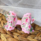 Gorgeous pink floral jelly bows, perfect for summer!