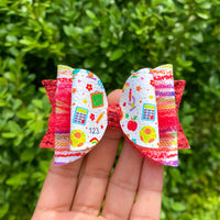 Adorable back to school print bows!