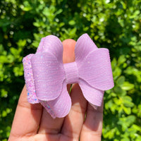 Gorgeous and glittery stacked pinwheel bows!