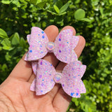 Super sparkly pigtail bows with gorgeous seashells!