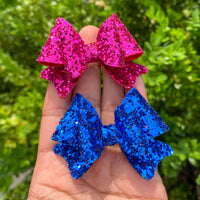 Gorgeous jewel toned glitter bows!