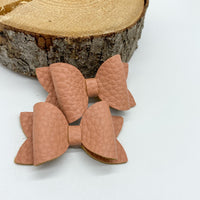 Adorable tiny pigtail bows in beautiful neutral earth tones!!