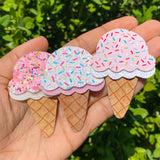 Adorable ice cream cone snap clips!