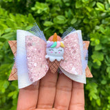 Adorable ice cream bows with unicorn Ice cream resins!