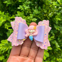 Beautiful pink sparkly mermaid bows!
