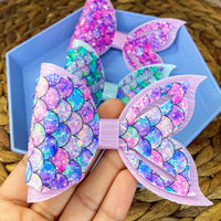 Beautiful glitter mermaid fish bows!
