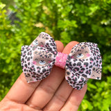 Adorable pink leopard bows!
