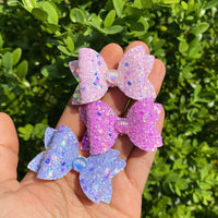 Super sparkly pigtail bows with gorgeous seashells!