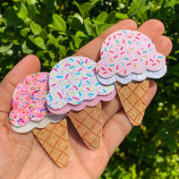 Adorable ice cream cone snap clips!