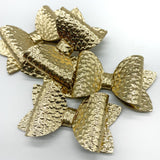 Adorable dainty metallic gold pigtail bows!