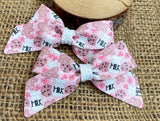 Adorable pink Milk and cookie bows, perfect for Christmas!
