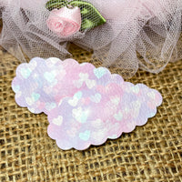 Adorable Valentine's Day scalloped snap clips!