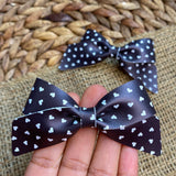 Gorgeous black and white heart Lucy bows!
