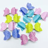 Adorable polka dot tiny pigtail bows in perfect colours for summer!
