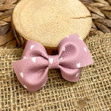 Beautiful pink mocha heart bows!