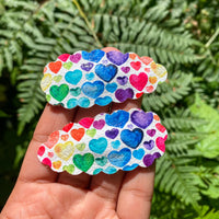 Adorable bright and fun scalloped snap clips!