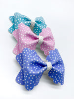Adorable polka dot bows in perfect colours for summer!