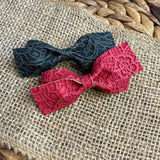 Gorgeous floral embossed bows in perfect colours for the holidays!