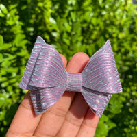 Super sparkly purple wave glitter bows!