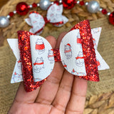 Adorable Christmas kitty bows, perfect for the holidays!