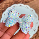 Sparkly studded glitter 2" pigtail bows!