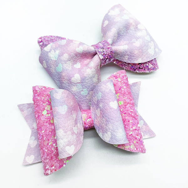Gorgeous watercolour heart bows perfect for Valentine's Day!