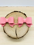 Adorable faux leather pigtail bows in perfect colours for spring!