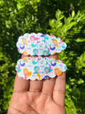 Fun scalloped snap clips in perfect prints for summer!