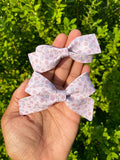 Adorable muted floral butterfly bows!
