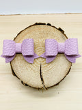 Adorable faux leather pigtail bows in perfect colours for spring!