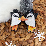 Adorable glitter penguin bows!