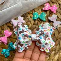 Adorable chocolate bunny easter egg bows