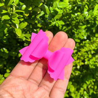 Adorable solid colour matte jelly bows, perfect for summer!