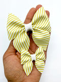 Adorable diagonal stripe bows!