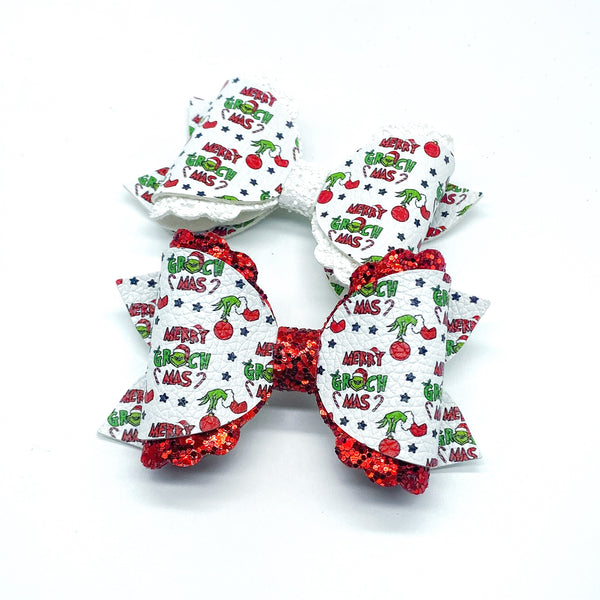 Grinchmas bows, perfect for Christmas!