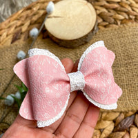 Pretty pink and white bunny bows