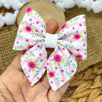 Beautiful floral striped bows!