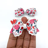Pretty floral heart bows!