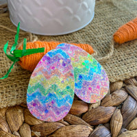 Adorable glitter Easter egg snap clips in cute patterns!