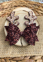Adorable super sparkly glitter reindeer bows, perfect for Christmas!