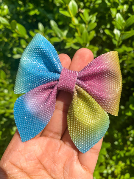 Super sparkly rainbow diamond bows!