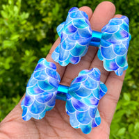 Adorable mermaid scale jelly bows, perfect for summer!