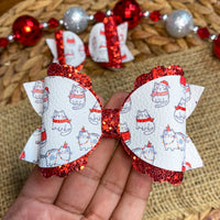Adorable Christmas kitty bows, perfect for the holidays!