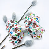 Adorable chocolate bunny easter egg bows