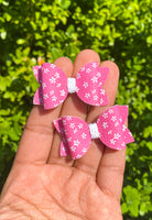 Adorable dainty blossom pigtail bows!
