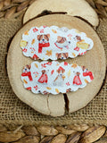 Adorable fall themed scalloped snap clips!