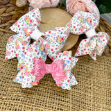 Beautiful floral rainbow bows!